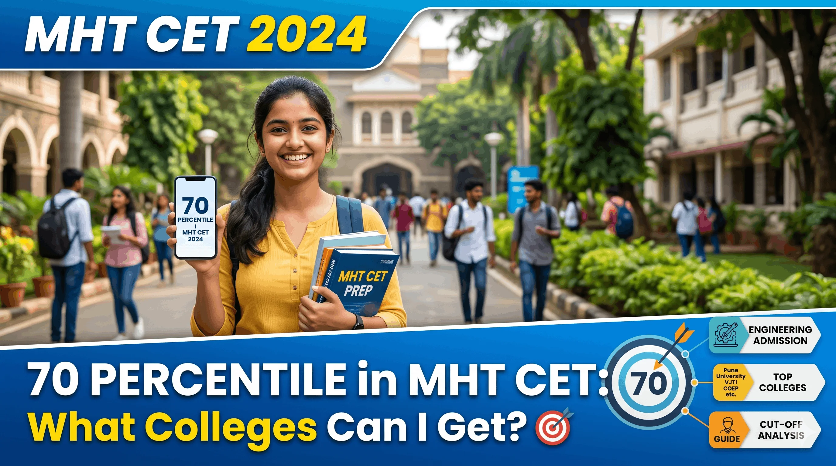 70 Percentile in MHT-CET 2026 — College Options Guide